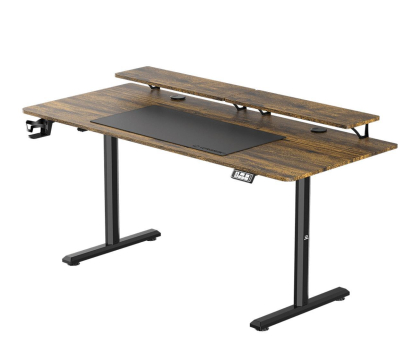 Mebel gamingowy Ultradesk HIGHLANDER XXL Elektryczna regulacja Brązowe